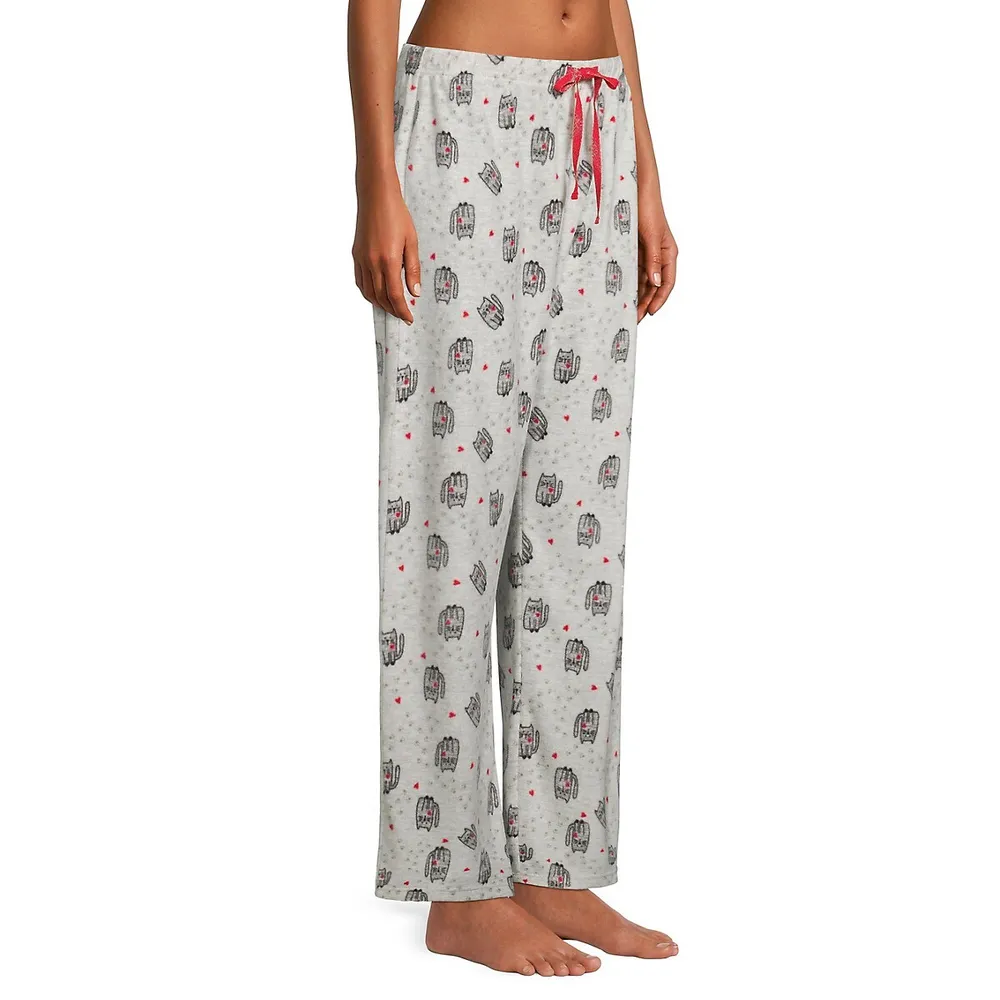 Me & You 2-Piece Notch Collar Top Pants Pyjama Set