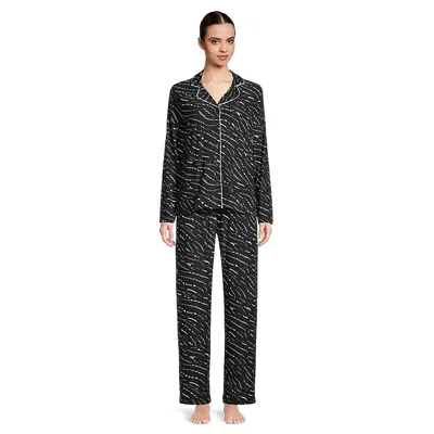 Basic Chic 2-Piece Printed Pyjama Set