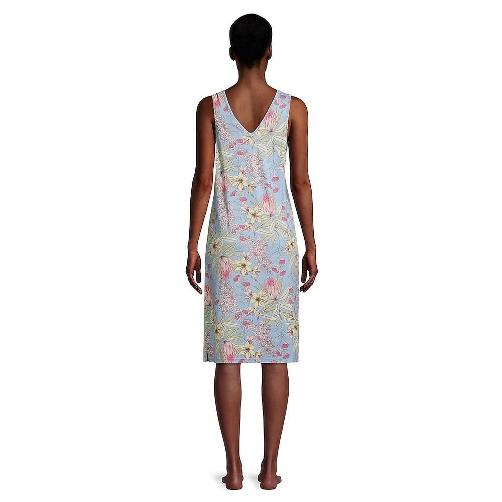 Evening Breeze Relaxed-Fit Sleeveless Midi Gown