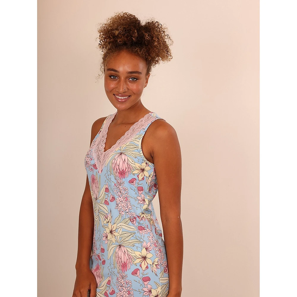 Evening Breeze Relaxed-Fit Sleeveless Midi Gown