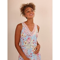 Evening Breeze Relaxed-Fit Sleeveless Midi Gown
