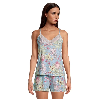 Two-Piece Evening Breeze Floral-Print Top & Shorts Set