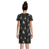 Ballet En L'Air Short-Sleeve V-Neck Sleepshirt