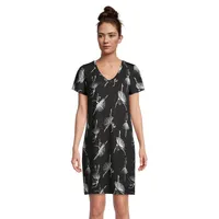 Ballet En L'Air Short-Sleeve V-Neck Sleepshirt