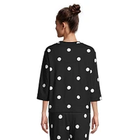 Abstractable Polka Dot-Print Lounge Top