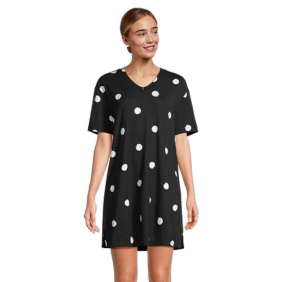 Abstractable Polka Dot-Print Sleepshirt