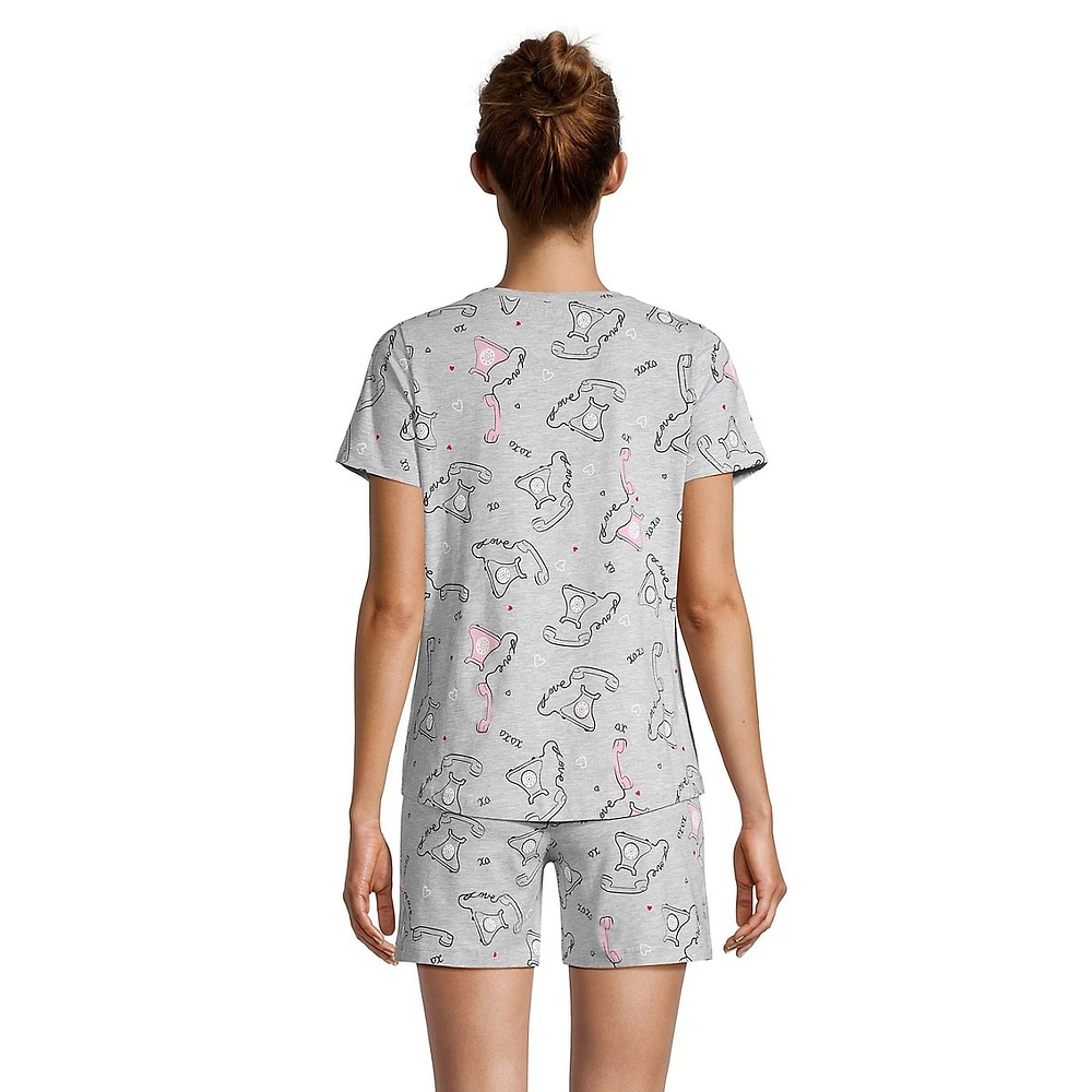 Emily Paris 2-Piece Printed T-Shirt & Boxers Set