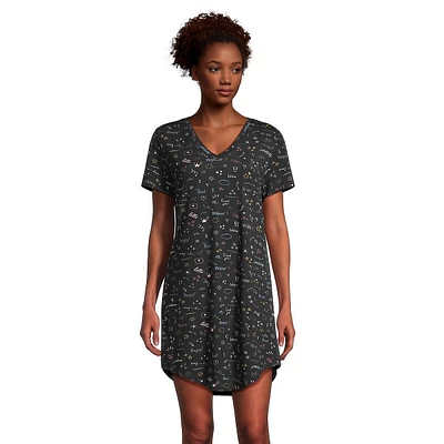 Cute-Print Short Sleeve Sleepshirt