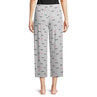 Cute-Print Capri Sleep Pants