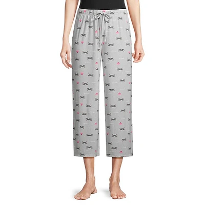 Cute-Print Capri Sleep Pants