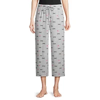 Cute-Print Capri Sleep Pants