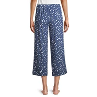 Cute-Print Capri Sleep Pants