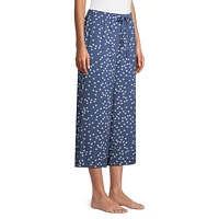 Cute-Print Capri Sleep Pants