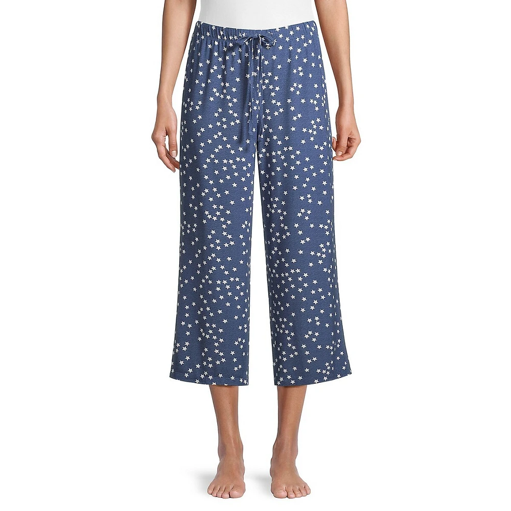 Cute-Print Capri Sleep Pants