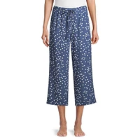 Cute-Print Capri Sleep Pants