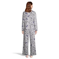 Ensemble pyjama 2 pièces avec chemise à col cranté et pantalon