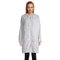 Front-Zip Hoodie Robe