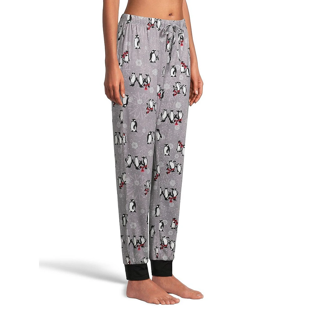 2-Piece Peached Jersey Jogger Pyjama Set