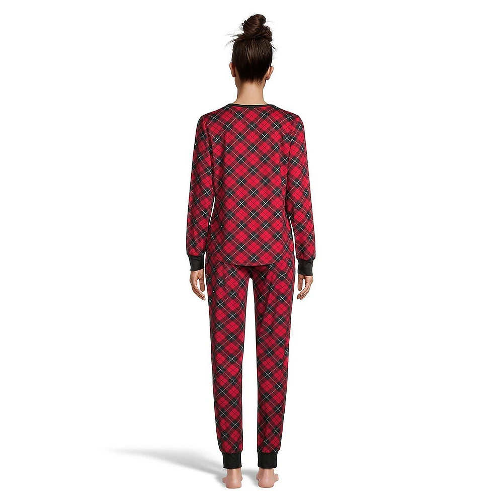 2-Piece Peached Jersey Jogger Pyjama Set