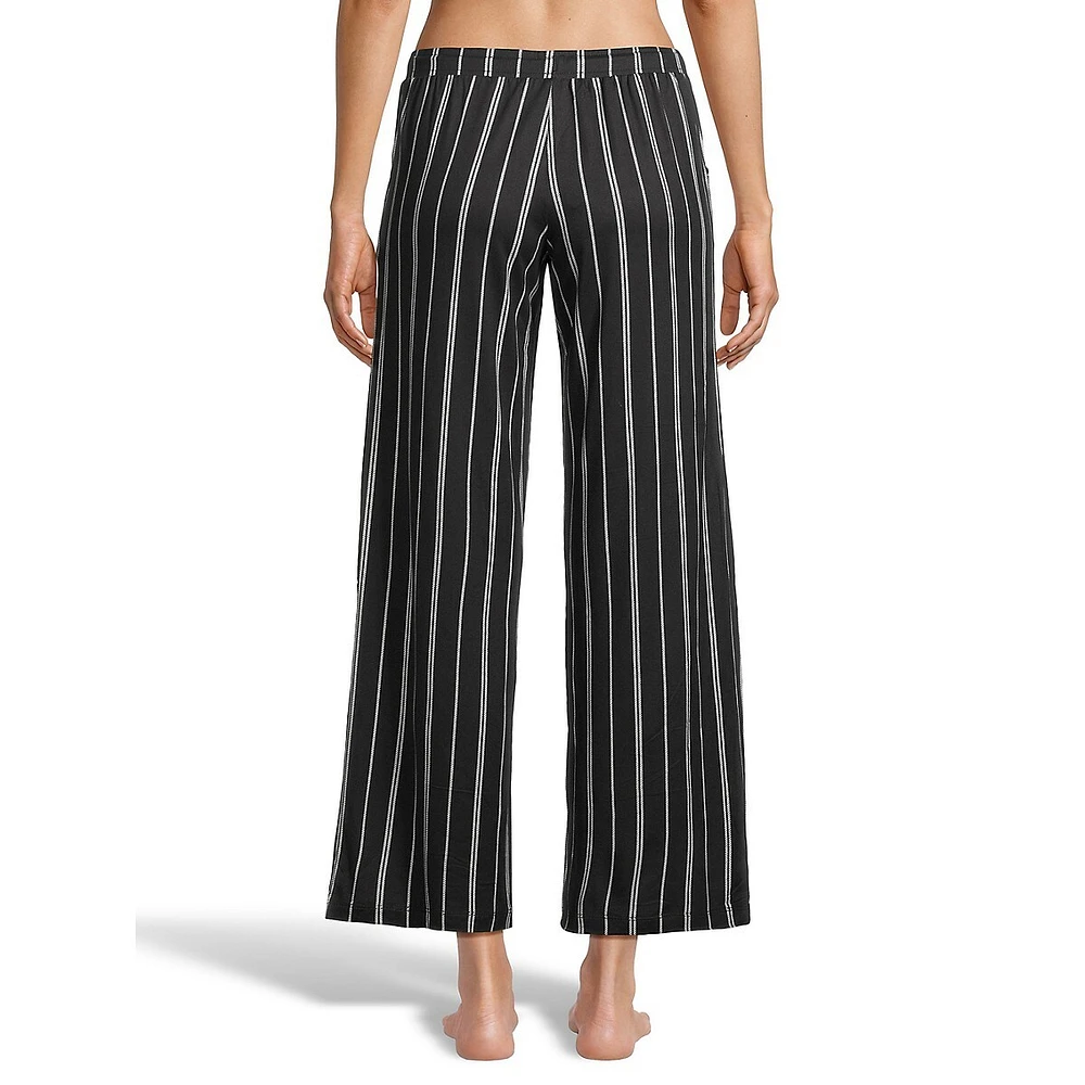 Print Wide-Leg Sleep Pants