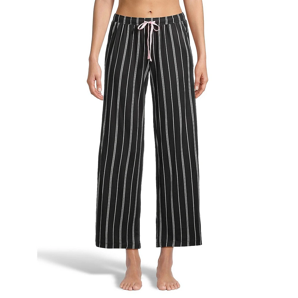 Print Wide-Leg Sleep Pants