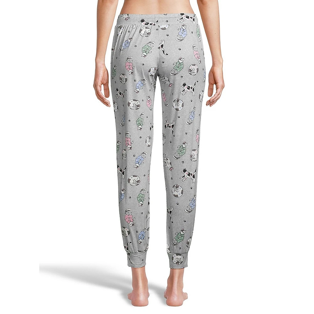 Print Jogger Sleep Pants