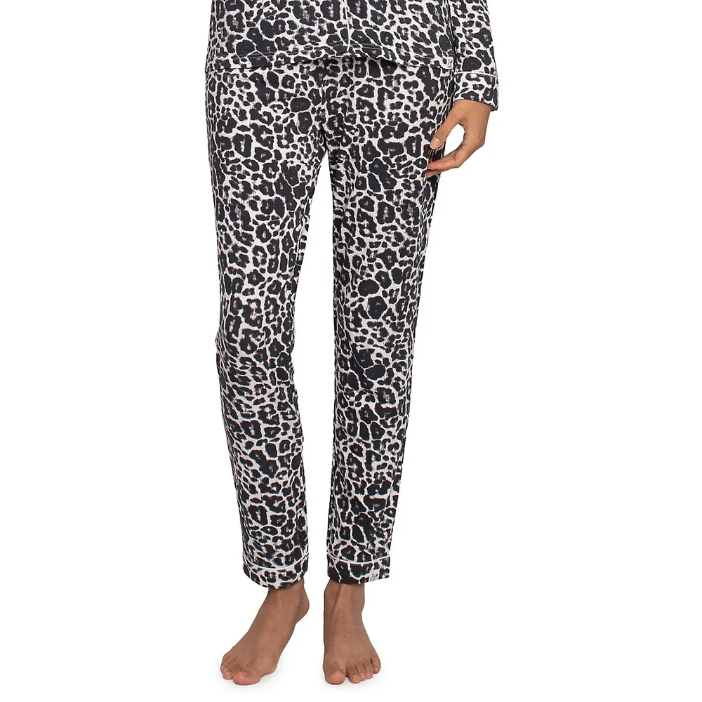 Pyjama 2 pièces à motif léopard en bambou