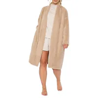 Faux Fur Belted Robe