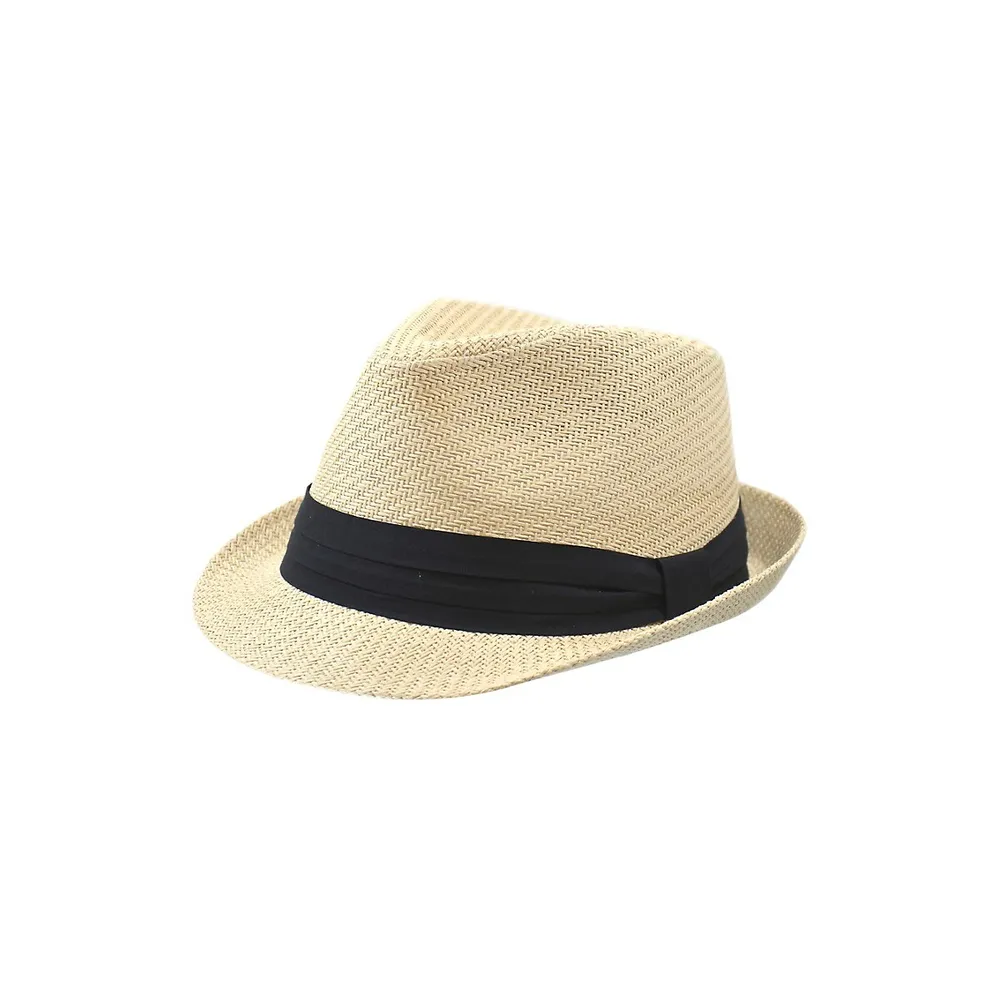 Contrast Tri-Fold Paper Fedora