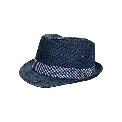 Band & Loop Woven Paper Fedora