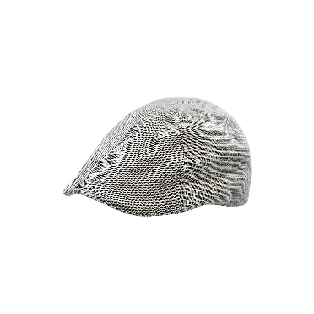 Linen-Blend Twill 6-Panel Duckbill Ivy Cap