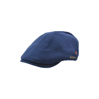 Casquette plate en tricot piqué avec calotte cousue