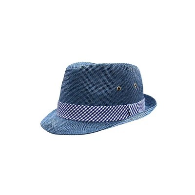 Band & Loop Woven Paper Fedora