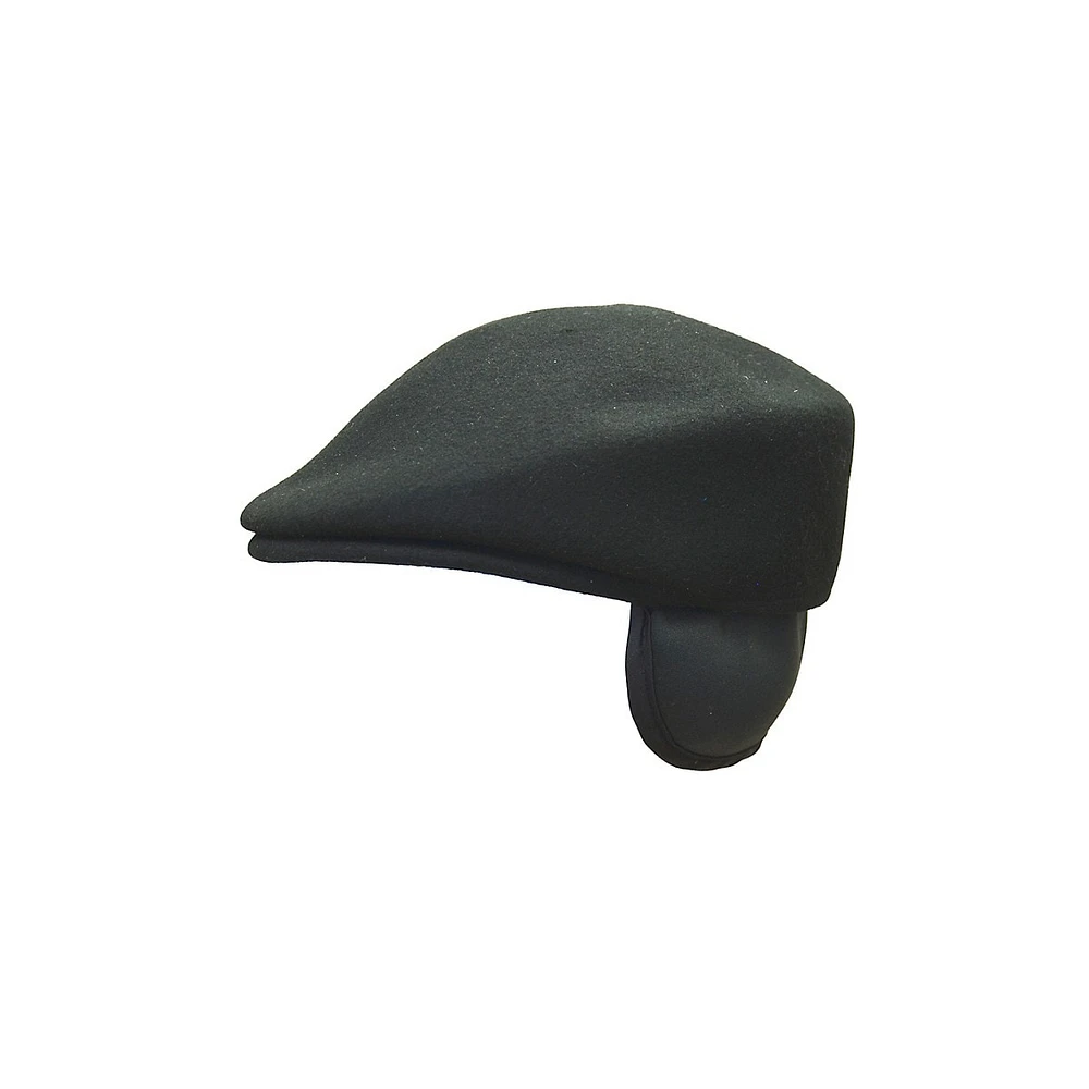 Wool Felt Drop-Earband Moulded Ivy Cap