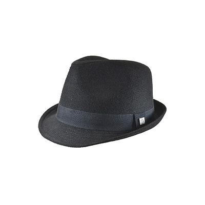 Fedora en tweed chiné de style classique