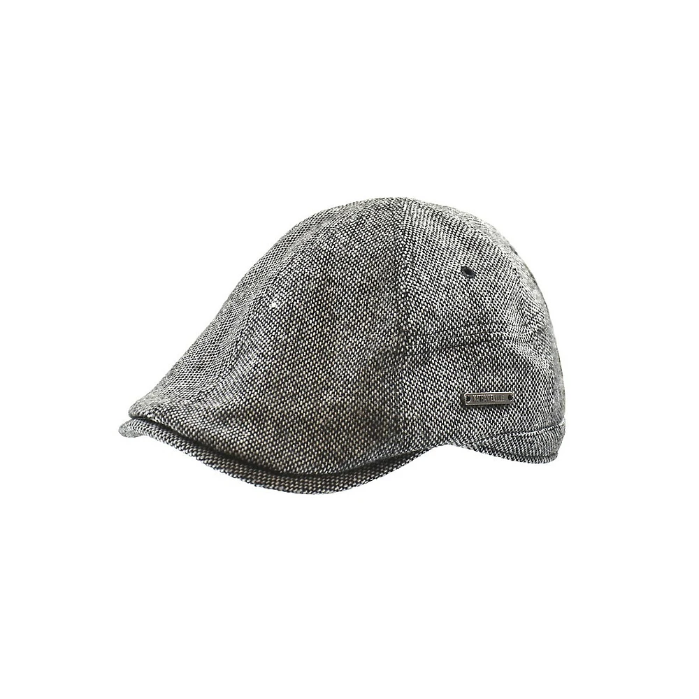 Bird's-Eye Tweed Banded Ivy Cap