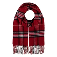 Classic Plaid Fringed Scarf