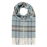 Classic Plaid Fringed Scarf