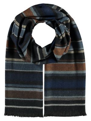 Textured Mixed Stripe Oblong Scarf