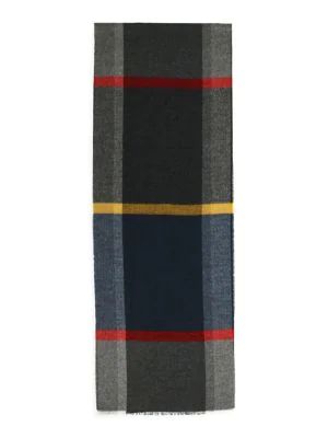 Plaid Check Reclaimed Cotton-Blend Scarf