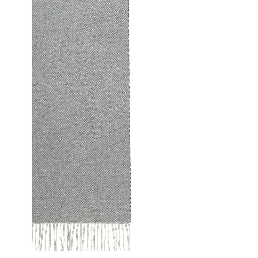 Fringed Herringbone Scarf