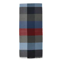 Fringe-Trim Check Scarf