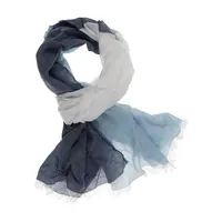 Colourblock Frayed-Hem Scarf