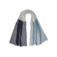 Colourblock Frayed-Hem Scarf