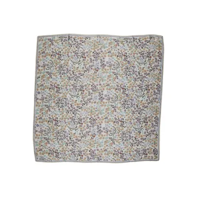 Foulard carré à minimotif floral