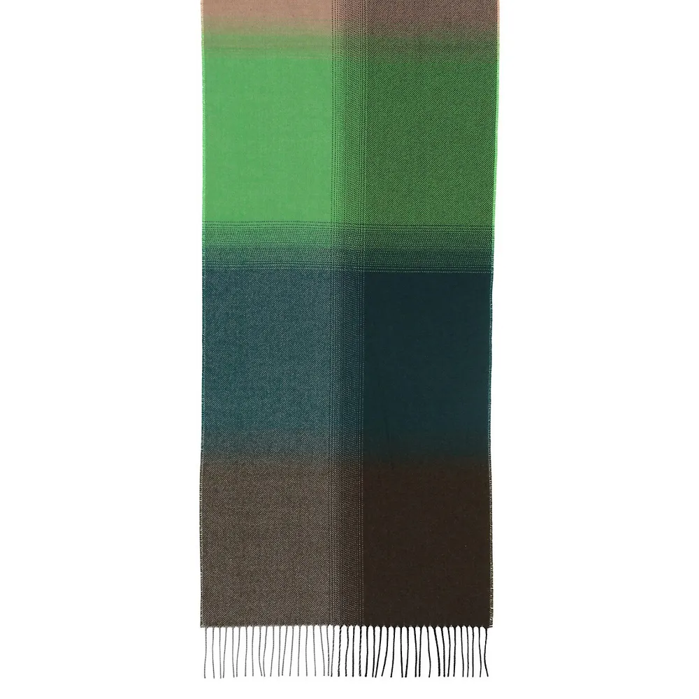 Gradiant-Block Wool Scarf