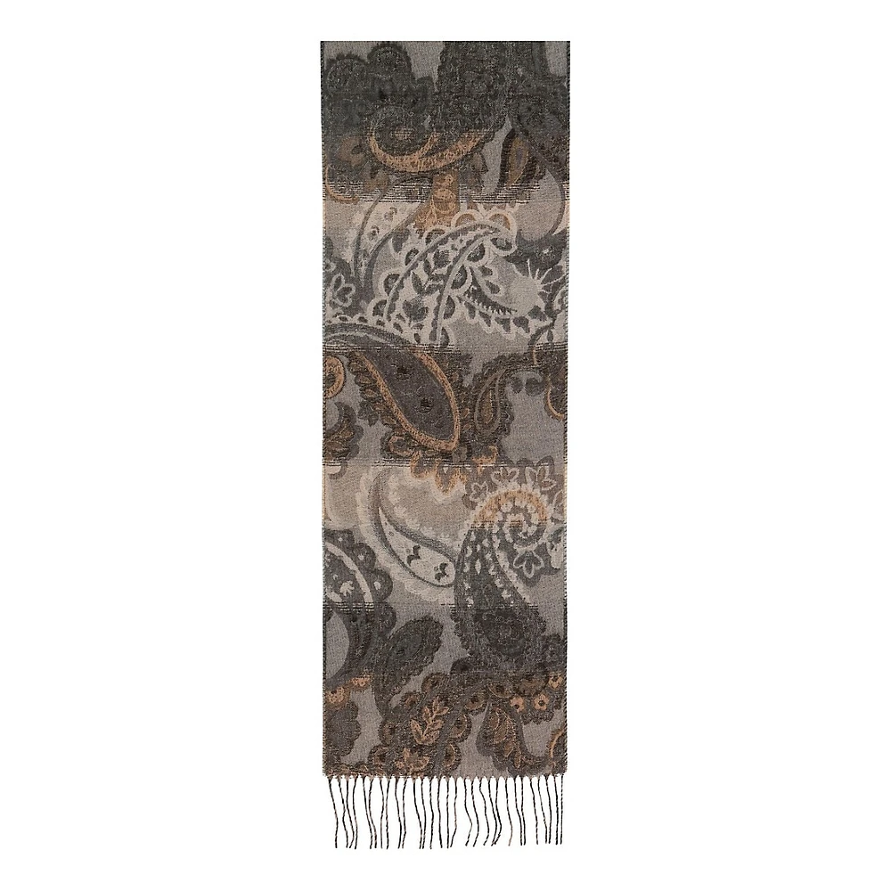 Fringed Paisley Scarf