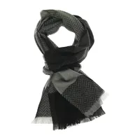 Fringe-Trim Check Scarf