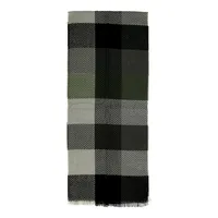 Fringe-Trim Check Scarf
