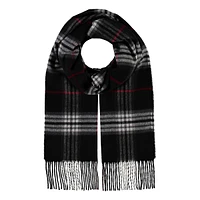 Classic Plaid Fringed Scarf